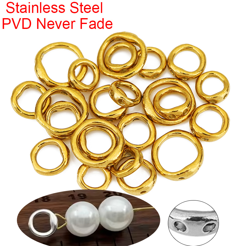 Jewelry Making Beads - ตะขอเกี่ยวสร้อยคอสแตนเลส 20 ชิ้น อุปกรณ์ร้อยลูกปัด ไม่ซีดจาง ตัวเชื่อมปลายสำหรับทำสร้อยคอ
