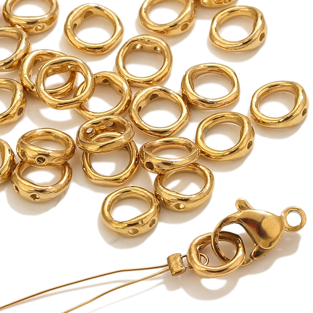 Jewelry Making Hobby - ตัวเชื่อมปลายสายสแตนเลส 20 ชิ้น สำหรับงานประดิษฐ์เครื่องประดับ สร้อยข้อมือ สร้อยคอ