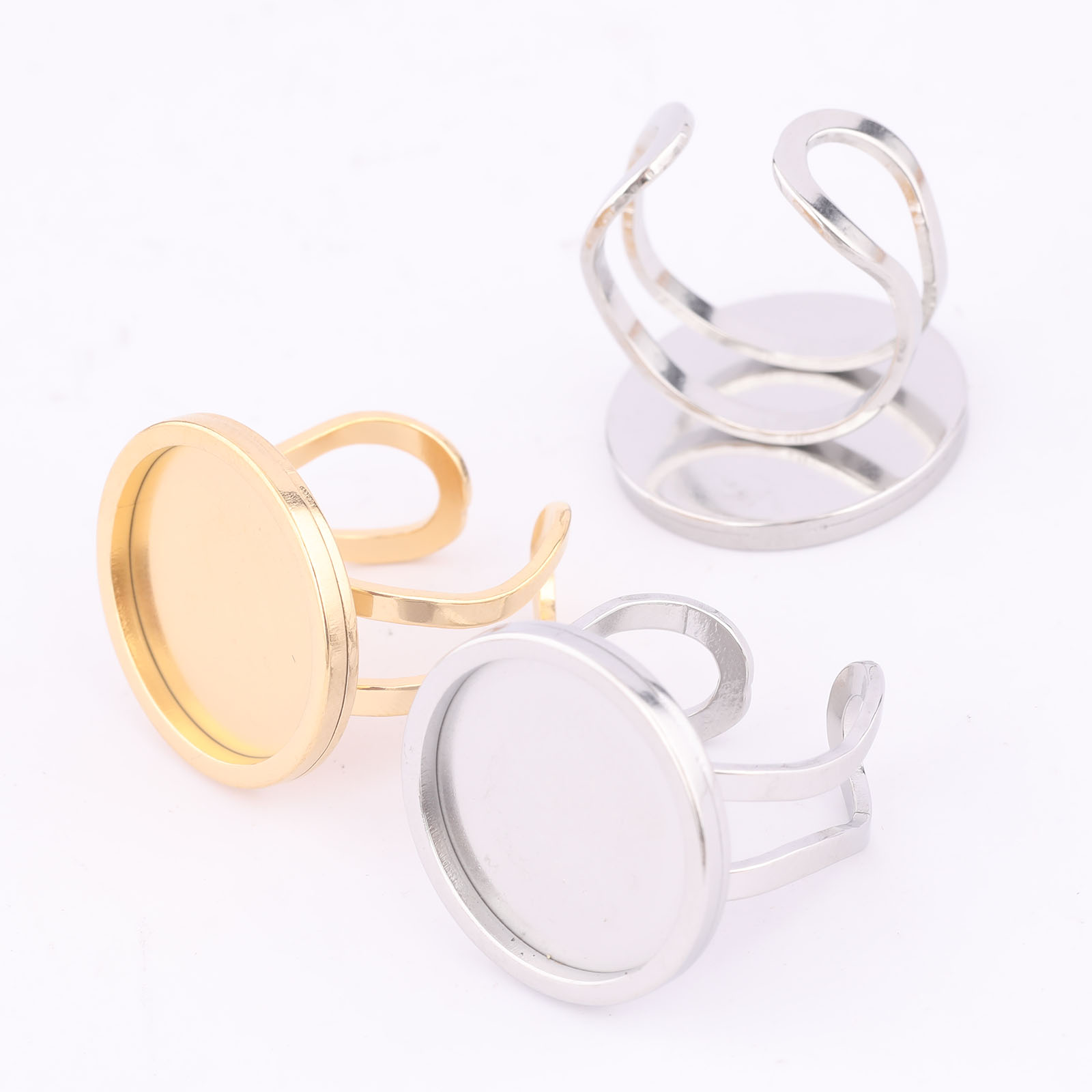 Jewelry Making Beginners - 5pcs 18mm รอบ Cabochon แหวน BEZEL