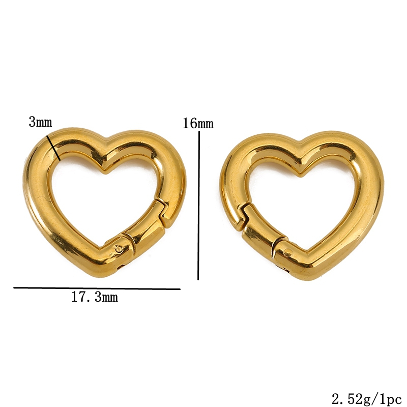 ตัวล็อกสแตนเลส 2 ชิ้น รูปหัวใจ - Jewelry Making Metal Supplies บทวิจารณ์และราคา