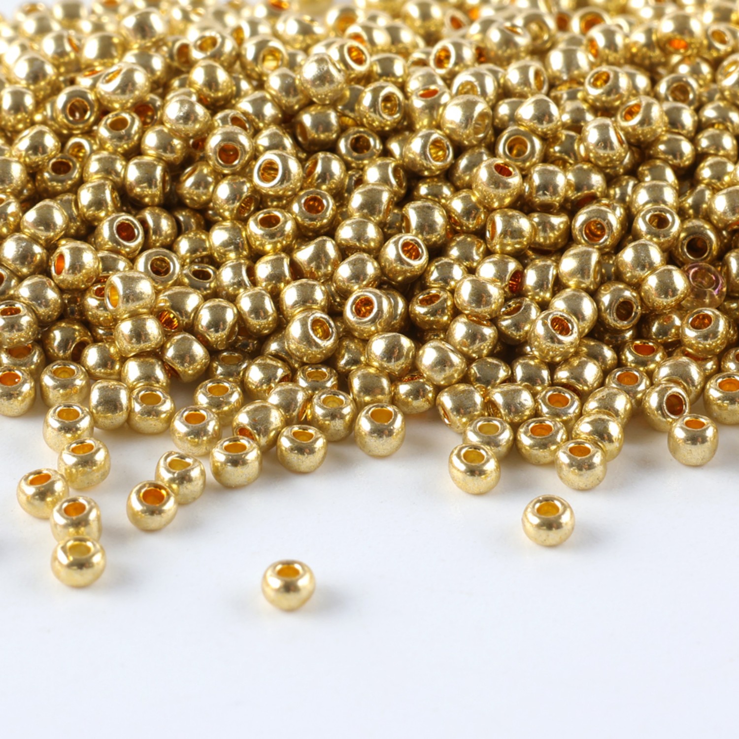 ลูกปัดเมทัลลิกทรงกลม CJ 11/0 ส - Seed Bead Tube บทวิจารณ์และราคา