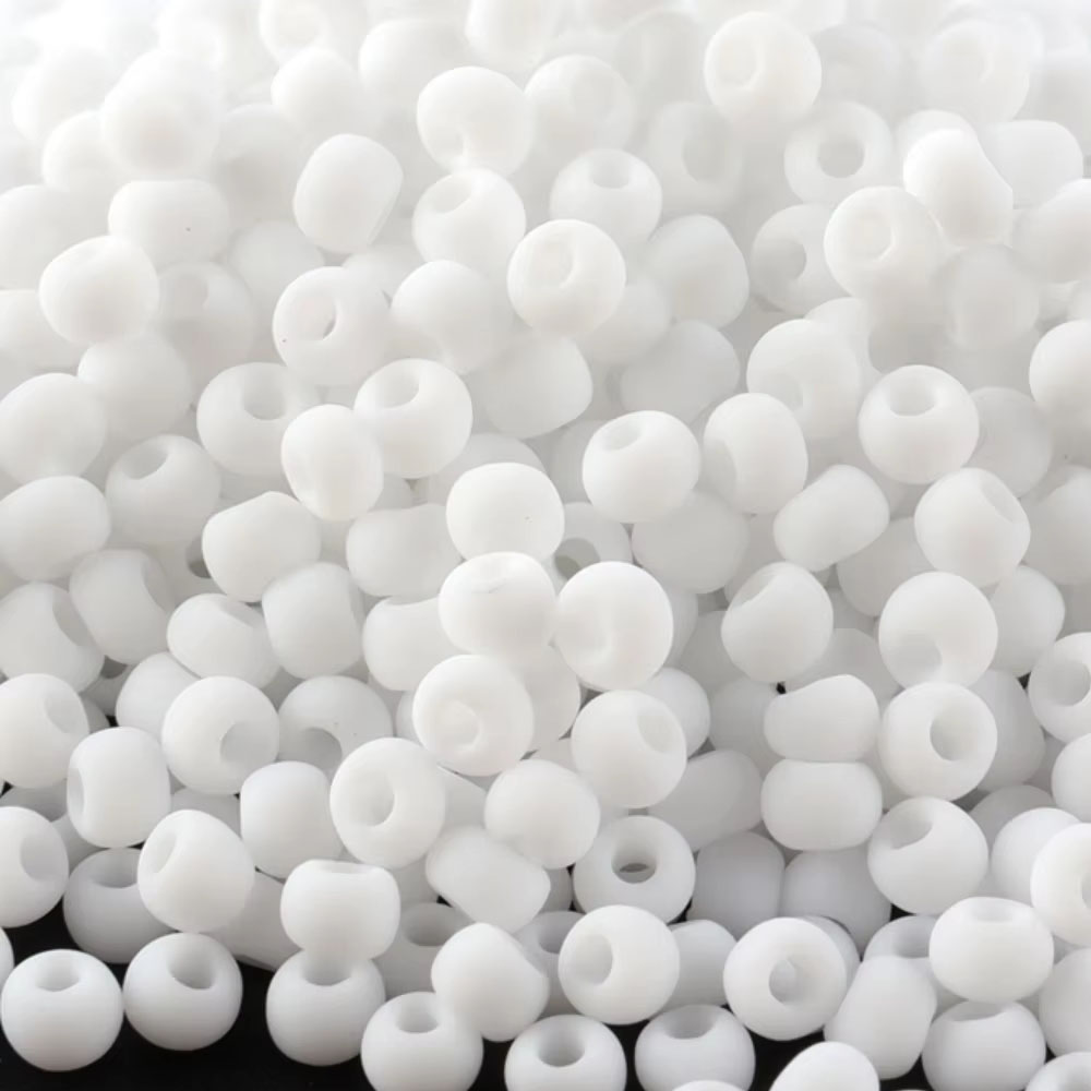 ลูกปัดเม็ดกลมสีดำด้านและสีขาว  - Seed Bead Tube บทวิจารณ์และราคา