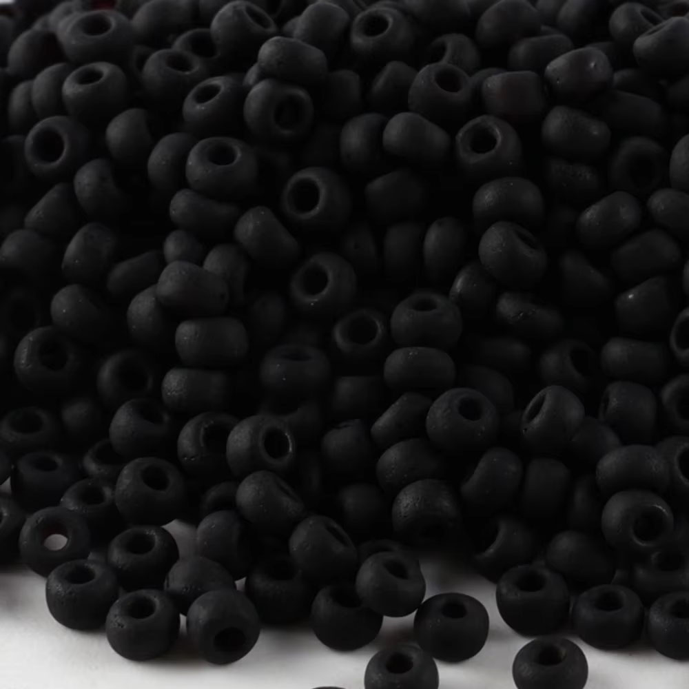 ลูกปัดเม็ดกลมสีดำด้านและสีขาว  - Seed Bead Tube บทวิจารณ์และราคา