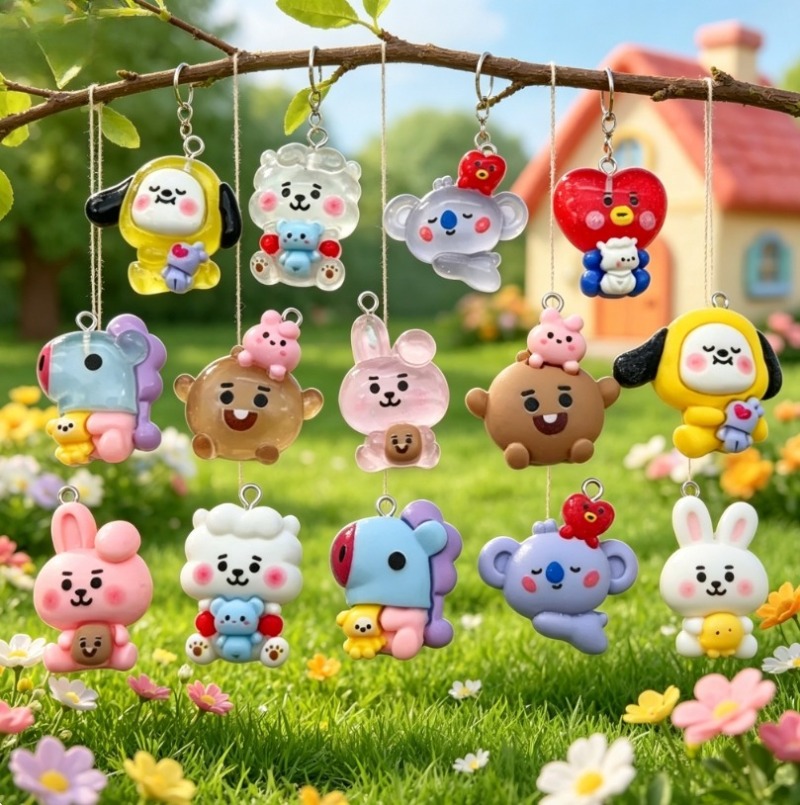 ชุด 7 ชิ้น BT21 ชาร์มการ์ตูนเร - Jewelry Making Hobby บทวิจารณ์และราคา