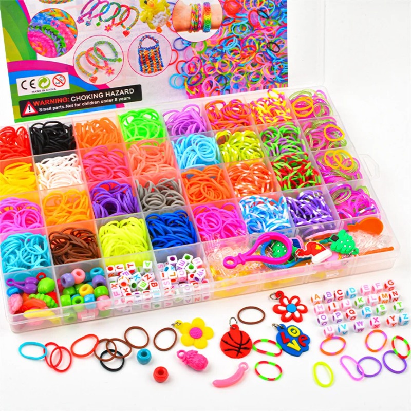 4300 ชิ้น+ ชุดยางรัดหลากสี 32  - Jewelry Making Beginners บทวิจารณ์และราคา