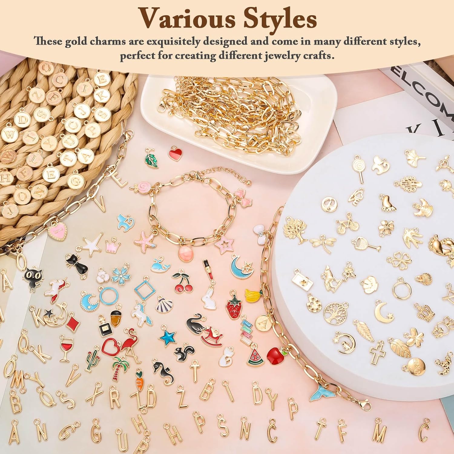 ชุดทำสร้อยข้อมือชาร์ม 417 ชิ้น - Jewelry Making Party For Adults บทวิจารณ์และราคา