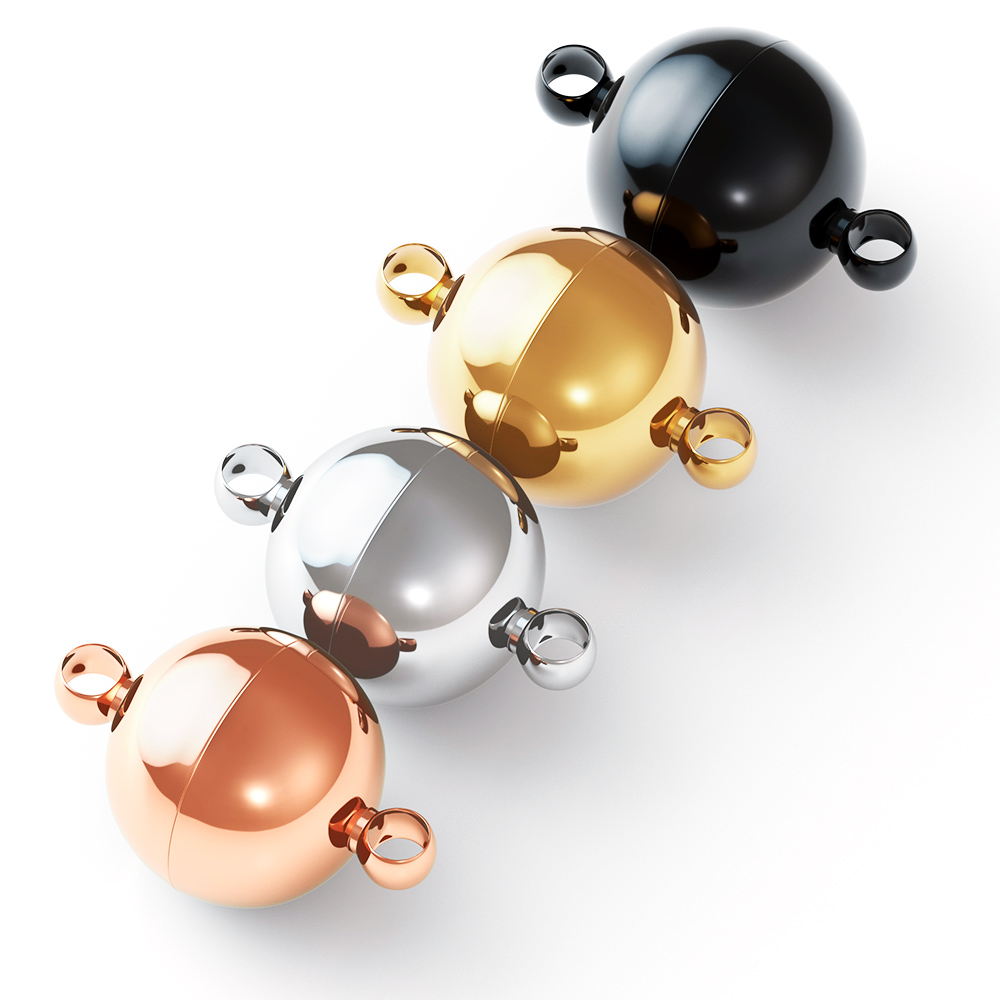 ตัวล็อคแม่เหล็กสแตนเลสทรงกลม 2 - Jewelry Making Metal Supplies บทวิจารณ์และราคา